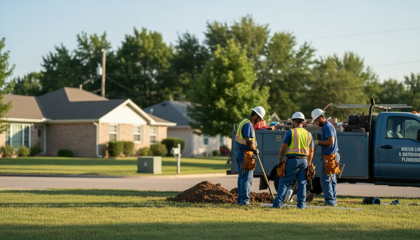 Residential water line and bathroom plumbing service in Columbus, MI